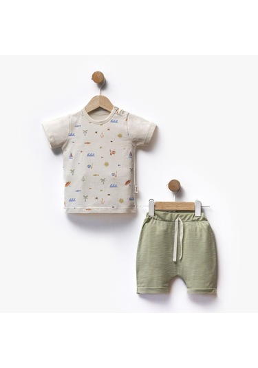 Flexi İkili Bebek Takım 216388 Krem-yeşil Krem - Yeşil