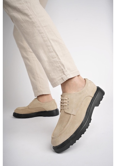 Muggo Samuel Garantili Günlük Klasik Hakiki Deri Casual Rahat Ortopedik Kalın Taban Erkek Ayakkabı Bej Süet Bej Muggo Samuel Garantili Günlük Klasik Hakiki Deri Casual Rahat Ortopedik Kalın Taban Erkek Ayakkabı Bej Süet Bej