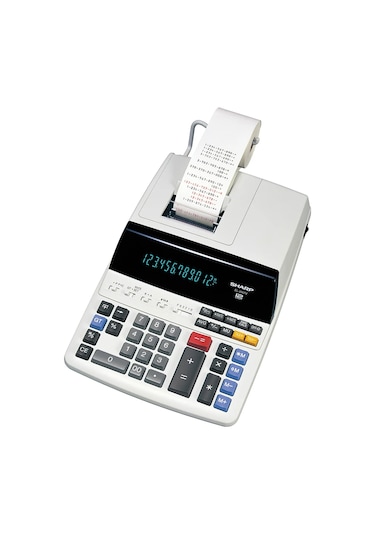 Sharp El-2607v 12 Hane Şeritli Hesap Makinesi Beyaz - Gri