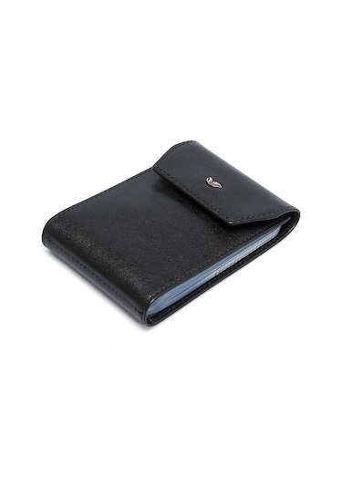 Tergan Siyah Unisex Deri Kredi Kartlık 1193B06