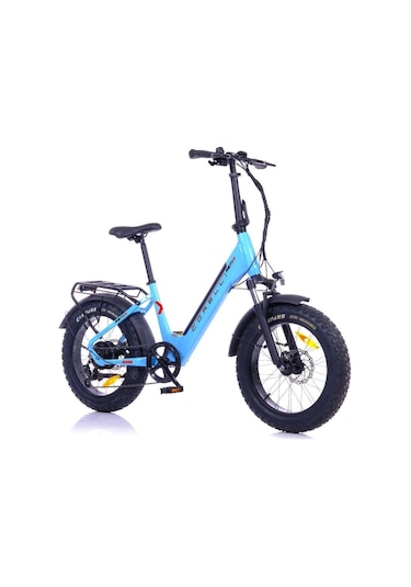 Corelli Remix 20 Jant Katlanabilir Fat Bike Elektrikli Bisiklet Gri Mavi