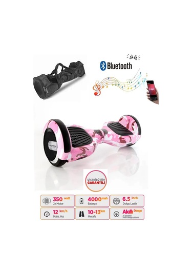 Elektrikli Kaykay Scooter Akıllı Denge Hoverboard + Hoverkart + Çanta Full Ledli Extrem Paket D05