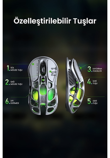 Gravastar Mercury M1 Pro Süper Hafif Kablosuz Gaming Mouse