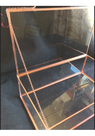 Guvenglassart Cam Dikdörtgen Çok Amaçlı Kutu 25x15x8 CM