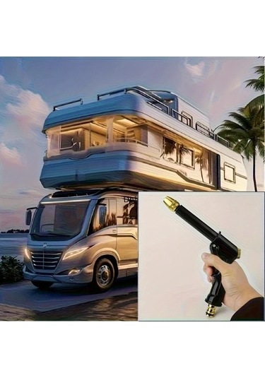 Trendooze Turbo Jet Araba Yıkama Tabancası Siyah 3ü 1 Arada Basınçlı Hortum Başlığı