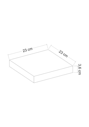 Minarmobilya Minar Gizli Tutuculu Duvar Rafı 23 Cm - P.Gri