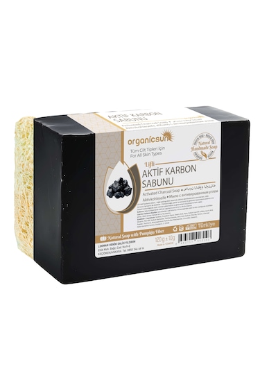 Organicsun Doğal Kabak Lifli Aktif Karbon Sabunu 140 G