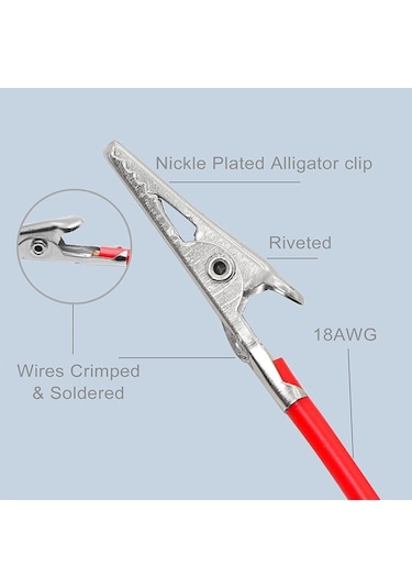 Sones Usb-a Dişi - 2 X Timsah Klipsli Güç Bağlantısı Uzatma Kablosu, Uzunluk: 0,5m