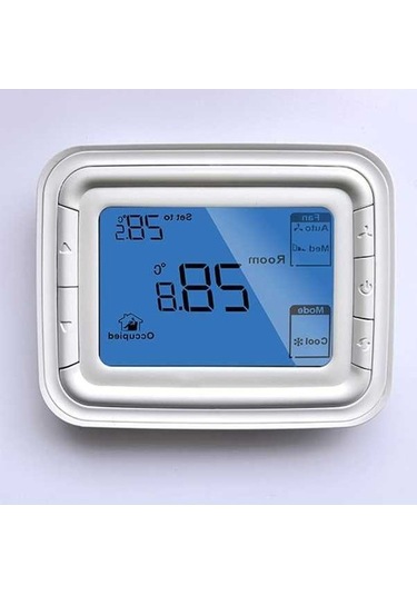 Fortunelane T6861 Serisi 12p 4 Borulu Mavi Ekranlı Dijital Termostat - Odada Sıcaklık Ayarlayıcı