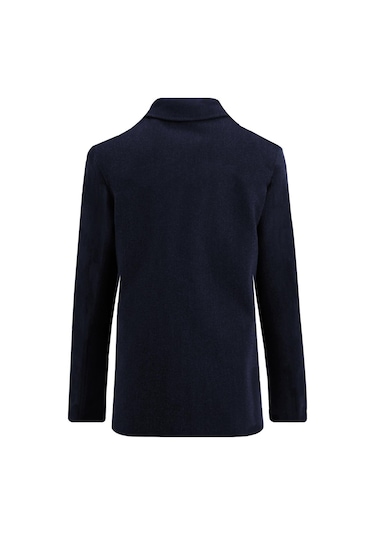 Uki Lacivert Kaşe Kaban Lacivert