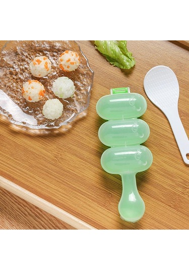 Pirinç Topu Çalkalayıcı Kendin Yap Pirinç Topu Yapıcı Çalkalayıcılar Öğle Yemeği Yapıcı Kalıp Onigiri Kalıbı Suşi Köfte 3 Eşit Top Şeklinde Mutfak Aletleri Pirinç Yeşil