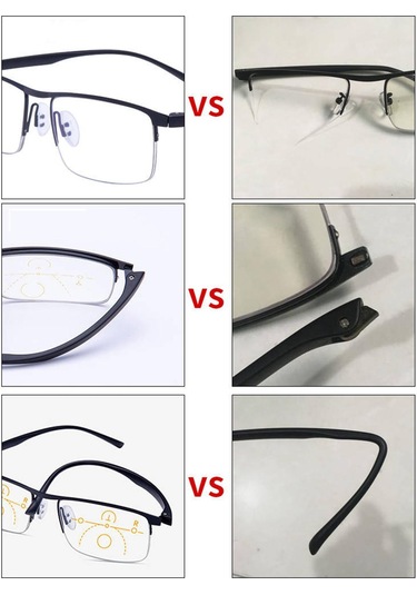 Homyl Unisex Presbiyopik Gözlükler Akıllı Progresif Altın-300-derece