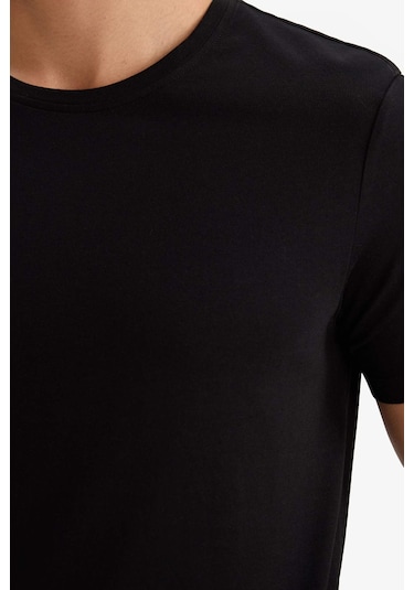 Defacto Slim Fit Tişört M6606az26spbk81 Siyah-bk81