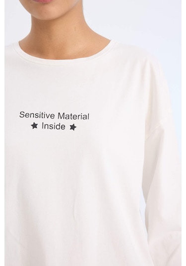 DeFacto Pijama Takımı Regular Fit Uzun Kollu Baskılı Üst Leopar Desenli Uzun Alt-Fall in Love E2352AX24WNBK81 DeFacto Pijama Takımı Regular Fit Uzun Kollu Baskılı Üst Leopar Desenli Uzun Alt-Fall in Love E2352AX24WNBK81