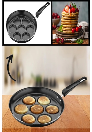 Papilla Redio Pankek Tava 28 Cm 7 Gözlü Kahvaltı Pancake Tavası