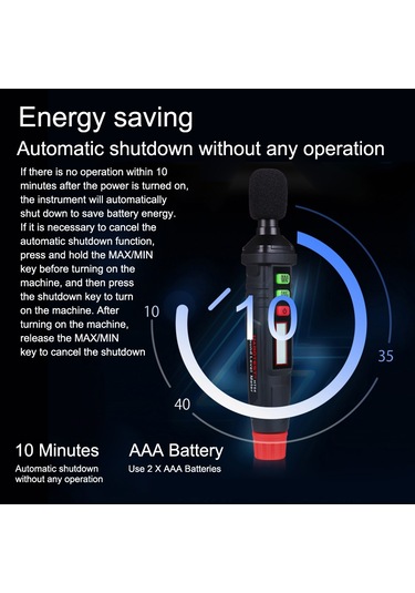 Springsun Habotest Ht64 Mini Ses Seviyesi Ölçer Desibel Ölçer Gürültü Dedektörü A-ağırlıklı Siyah Pil Yok