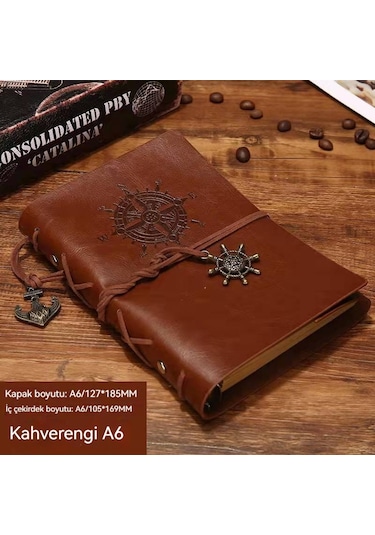 Spring Vintage Defter Gevşek Yapraklı Defter Kahverengi