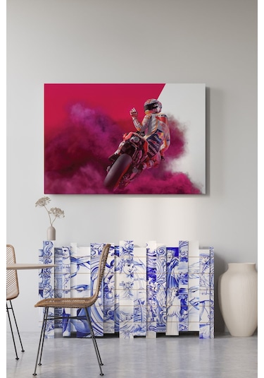 Moto Gp Motor Yarışı Kanvas Tablo
