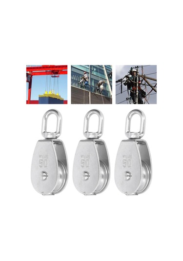 Symbee 3'lü Paslanmaz Çelik Tek Blok Kutusu - 400 Kg Yük Kapasitesi, 360 Döner, Gemiler, Yükleme Ve Sürükleme İçin