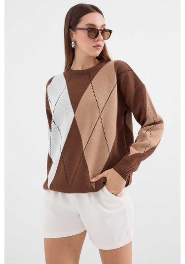 Gabria Baklava Desen Kazak Kahverengi