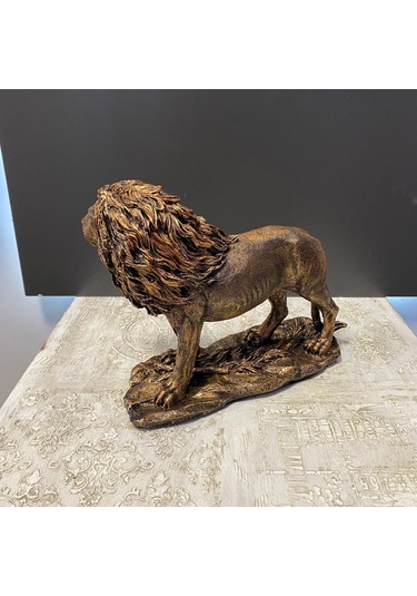Dekoratif Bronz Büyük Aslan Biblo