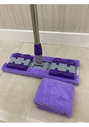 Kapsam Mor Teleskopik Mandallı Mikrofiber Sihirli Mop Yüzey Temizleyici Duvar,fayans,yer,cam