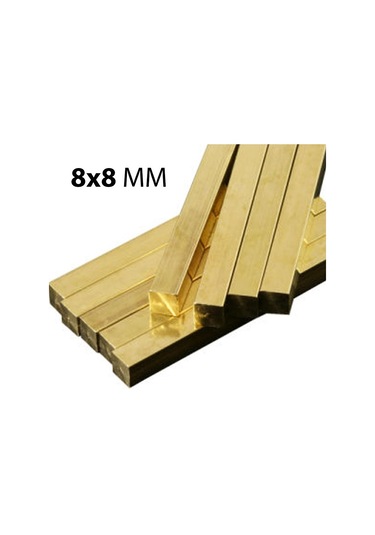 Pirinç Çubuk Kare Lama 8X8 Mm 50 Cm 478844180