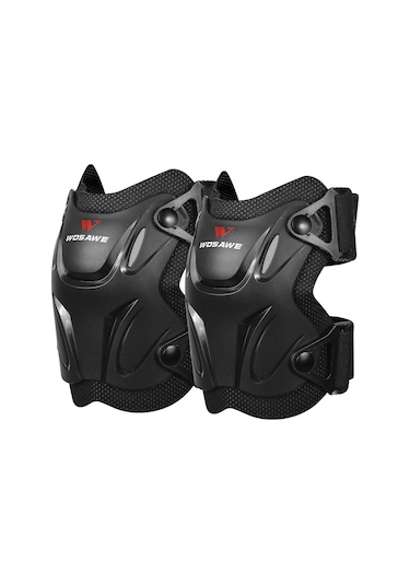 Moveevo Mt354-hx Spor Diz Koruyucu - Dayanıklı Pe Kabuk Ve Yumuşak Yastık, Bisiklet, Kayak, Motosiklet İçin Şok Emici Ve Konforlu Siyah