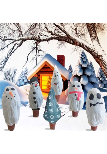 Lemestar Bahçe Bitkileri Kış Koruma Çantası, Islaklık Ve Donlardan Koruma, Nitelikli Dokuma, Kolay Sabitleme İpi, 1030x900mm, Kar Tanesi Deseni