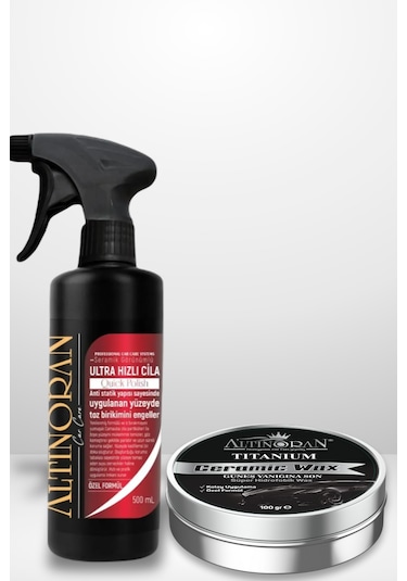 Altınoran Hızlı Ve Derinlemesine Koruma Seti - Ultra Hızlı Cila 500 Ml + Titanium Seramik Wax 100 Gr