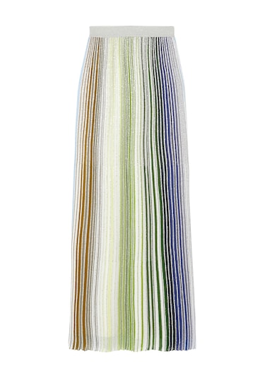 Missoni Payetli Maxi Etek Yeşil Çok Renkli
