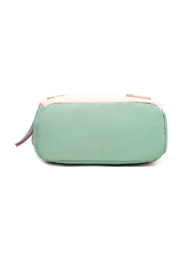 Bej&Siyah Yogodlns Kadın Kızın Patchwork Kontrast Renk Naylon Sırt Çantası Seyahat Okul Çantası Omuzdan Askili Çanta Sırt Çantası Sırt Çantası Yeni Bej - Siyah