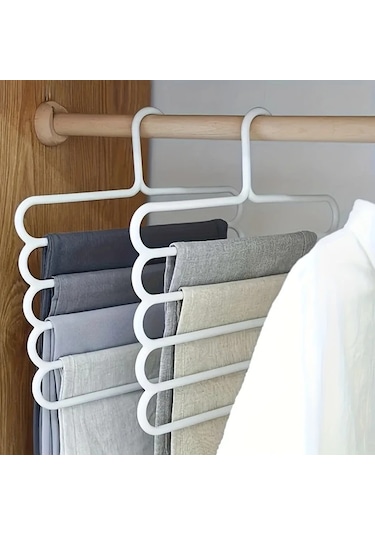 Fochsia 5 Katlı Açık Yeşil Pantolon Etek Ve Fular Askılı Çoklu Kancalı Düzenleme Rafı Açık Yeşil