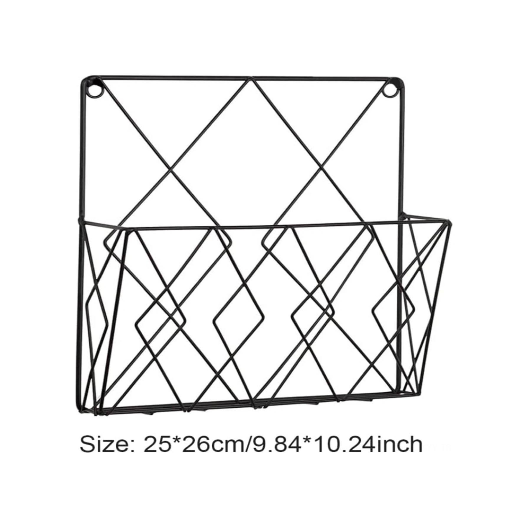 Yaleker Duvar Kurulu Demir Tel Dergi Depolama Rafı - Gazete, Dosya Düzenleyici Ve Duvar Dekorasyonu Siyah