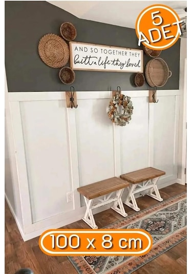 Iskandinav Duvar Çıtası 1 Paket 5 Adet 8 100 Cm Mdf Duvar Çıtası