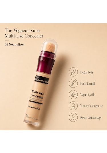 The Voguemaxima Luméa Sünger Uçlu Likit Kapatıcı 06 Neutralizer 8 Ml 06 Neutral