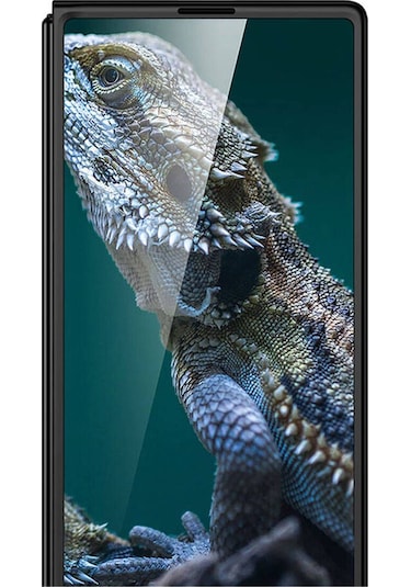 Galaxy Uyumlu Z Fold 6 Kılıf Zore Full Camlı Kıpta Kapak-siyah