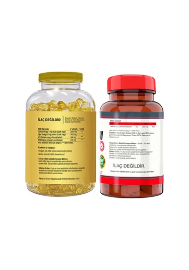 Omega 3 Balık Yağı 90 Softgel & Nevfix Glucosamine Chondroitin Msm 120 Tablet