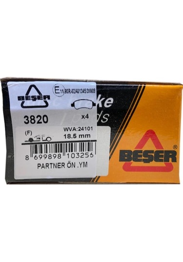 BEŞER 3820 DUCATO PARTNER BERLİNGO ÖN FREN BALATASI