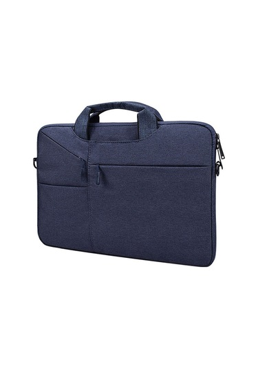 St02s Su Geçirmez Yırtılma Direnci Gizli Taşınabilir Askı Tek Omuzlu Çanta 15.6 İnç Dizüstü Bilgisayarlar İçin, Bavul Kemeri İle Lacivert