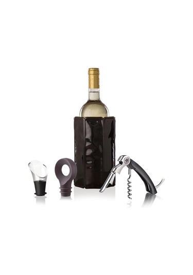 Vacu Vin Klasik Şarap Seti 4 Parça - Kutulu Çok Renkli