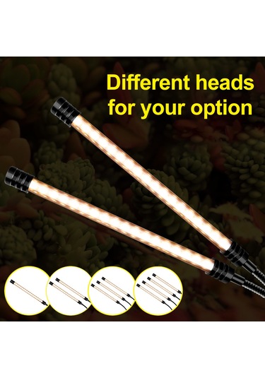 Symbee 3 Kafa Usb Bitki Büyüme Lambası - Tam Spektrum, 5 Seviye Parlaklık, 4/8/12 Saat Zamanlayıcı Ve Hafıza Özelliği Gösterildiği Gibi