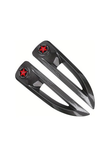 Xuweiwei Y-jp0114 Ön Kaput Kapağı Dekoratif Çerçeve Dayanıklı Abs Siyah Kırmızı Tasarım