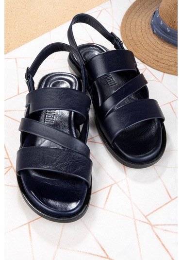 Ducavelli Roma Hakiki Deri Erkek Sandalet, Hakiki Deri Sandalet, 001