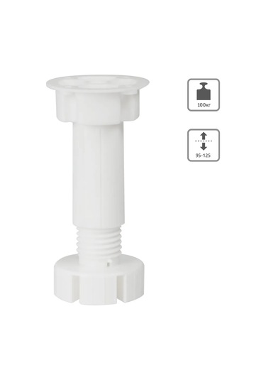 Centr Mebel'noj Furnitury Mobilya Desteği Plastik Ayarlanabilir 8 Adet 230870549 Beyaz