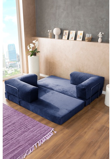 Argimo Godila Yatak Köşe Koltuk Lacivert