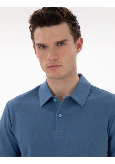 Pierre Cardin Erkek Mavi Tişört 50307581-vr036 Mavi