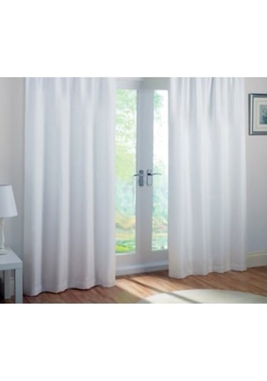 Ceylan Home Atlas Saten Beyaz Güneşlik Perde