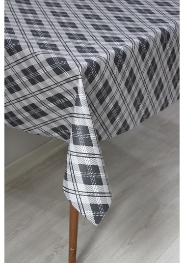 Astarlı Silinebilir Pvc Muşamba Masa Örtüsü 1202-4-gri