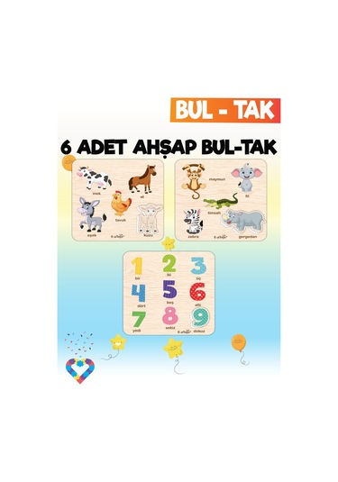 Eğitici 6 Adet Bul-tak Oyuncak-2